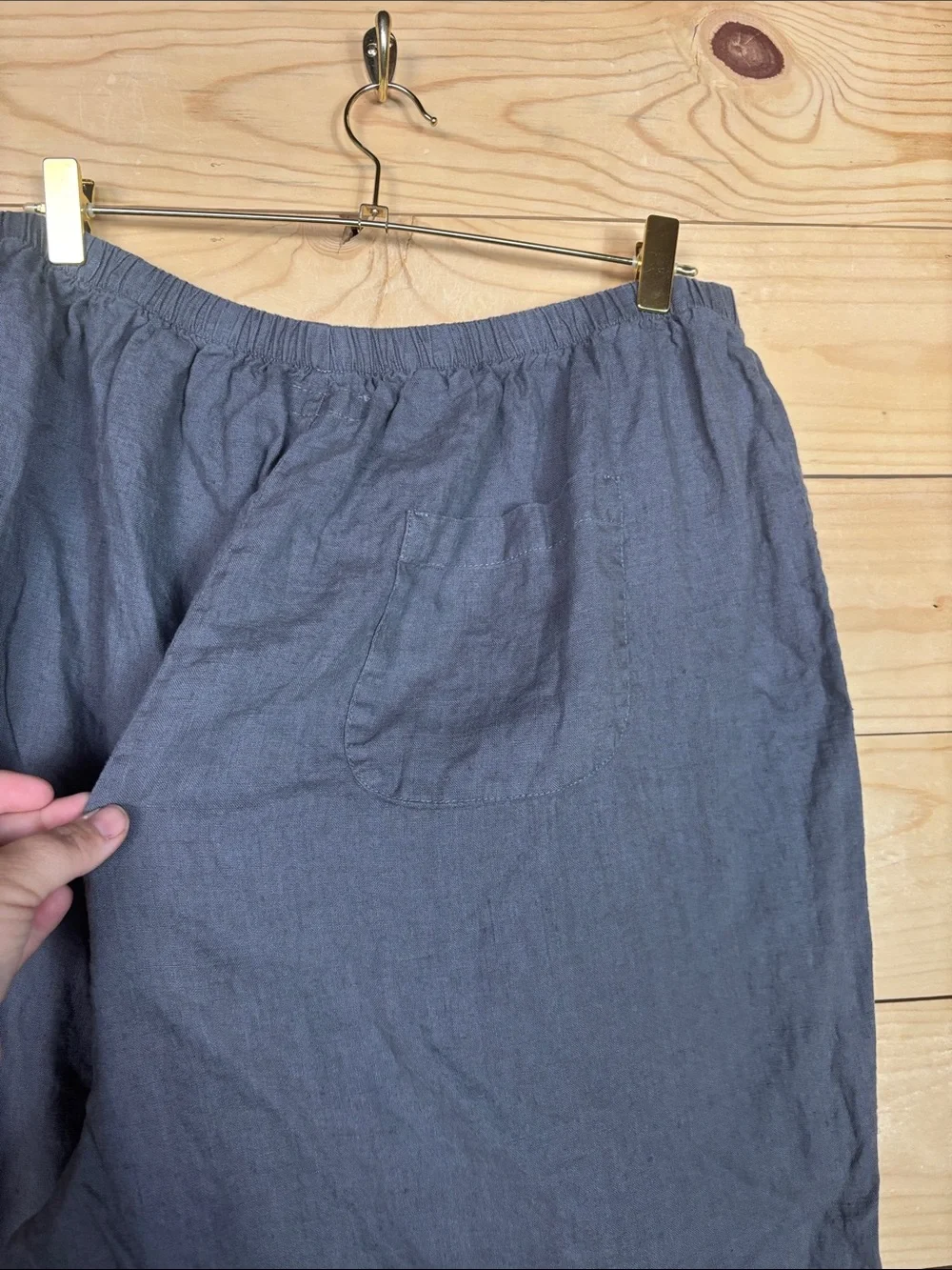 Flax dark gray linen pants size 3G 24‎
